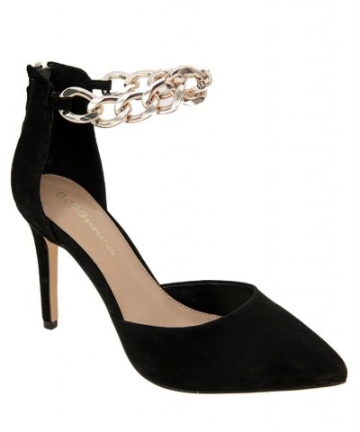 Women's Handi-3 Genuine Suede Pump Black $61.92 Shoes