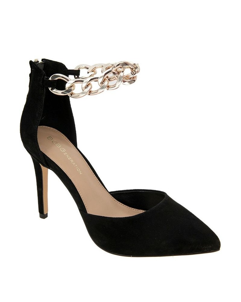 Women's Handi-3 Genuine Suede Pump Black $61.92 Shoes