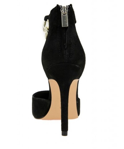 Women's Handi-3 Genuine Suede Pump Black $61.92 Shoes