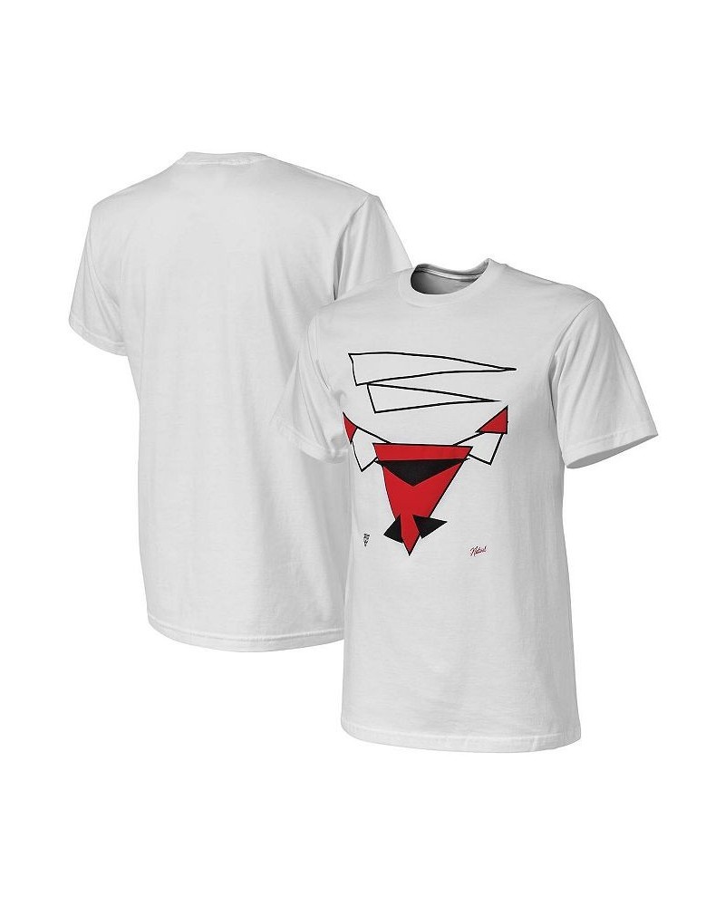 Men's NBA x Naturel White Chicago Bulls No Caller ID T-shirt $27.60 T-Shirts