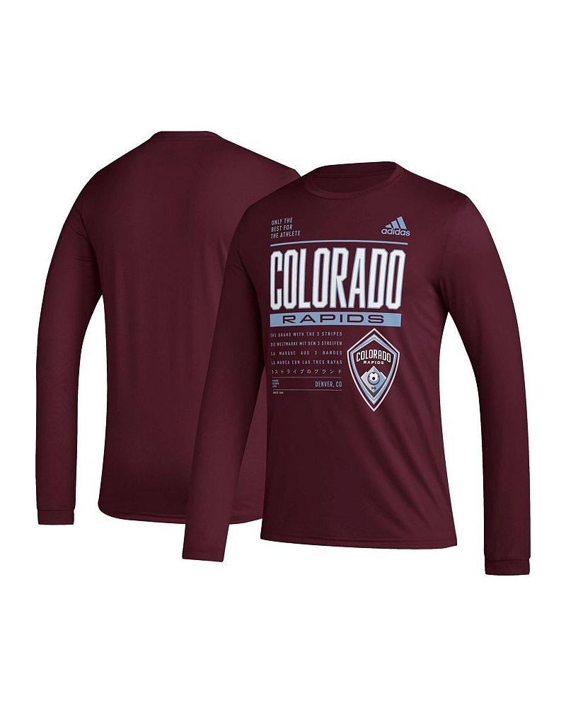 Men's Burgundy Colorado Rapids Club DNA Long Sleeve T-shirt $26.49 T-Shirts