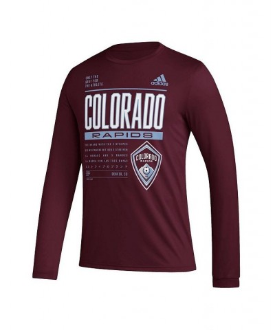 Men's Burgundy Colorado Rapids Club DNA Long Sleeve T-shirt $26.49 T-Shirts