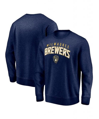 Men's Branded Navy Milwaukee Brewers Gametime Arch Pullover Sweatshirt $32.20 Sweatshirt