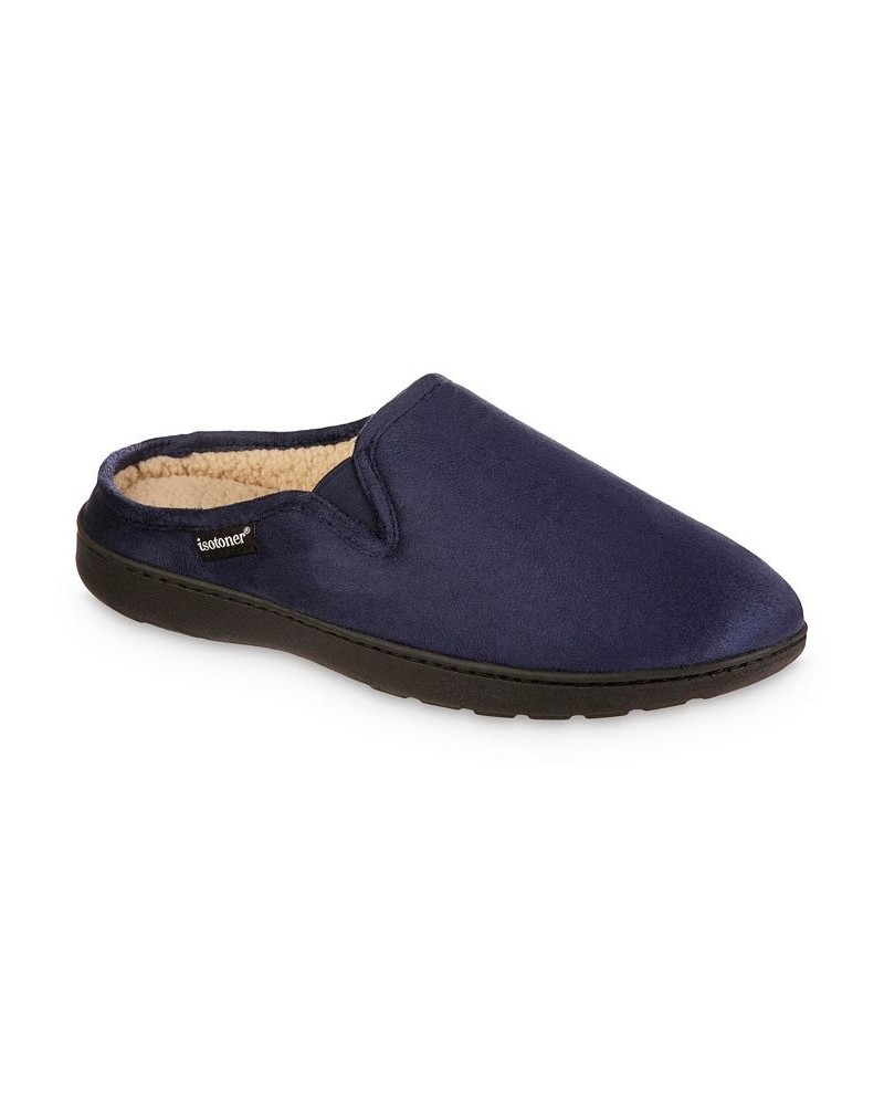 Men's Advanced Memory Foam Microsuede Vincent Hoodback Comfort Slippers Blue $15.18 Slippers