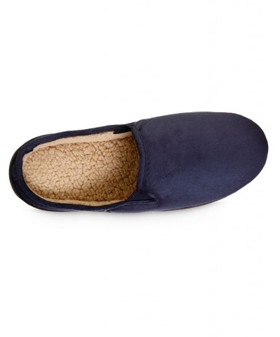 Men's Advanced Memory Foam Microsuede Vincent Hoodback Comfort Slippers Blue $15.18 Slippers