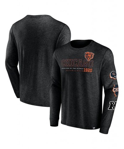 Men's Branded Heather Black Chicago Bears High Whip Pitcher Long Sleeve T-shirt $25.49 T-Shirts