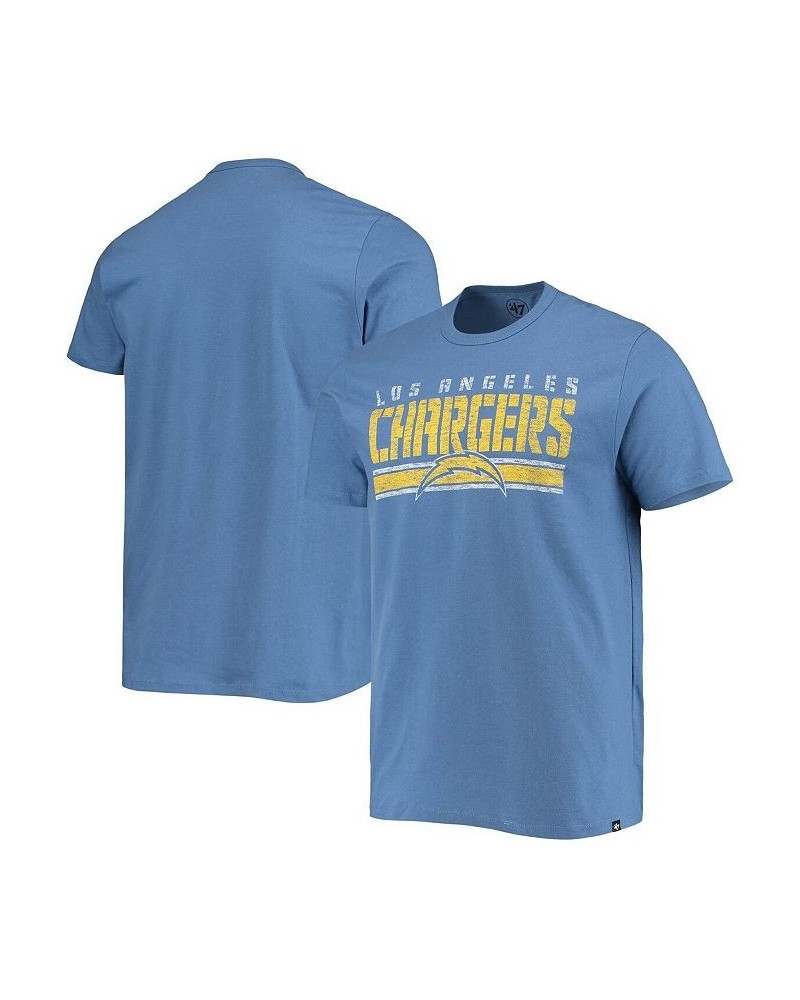 Men's Royal Los Angeles Chargers Team Stripe T-shirt $14.80 T-Shirts