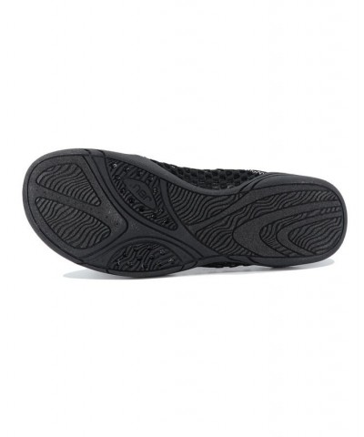 Women's Fin Water Ready Flats Black, White Print $23.52 Shoes