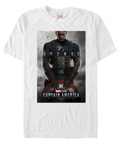 Marvel Men's Captain America The First Avenger Short Sleeve T-Shirt White $17.50 T-Shirts