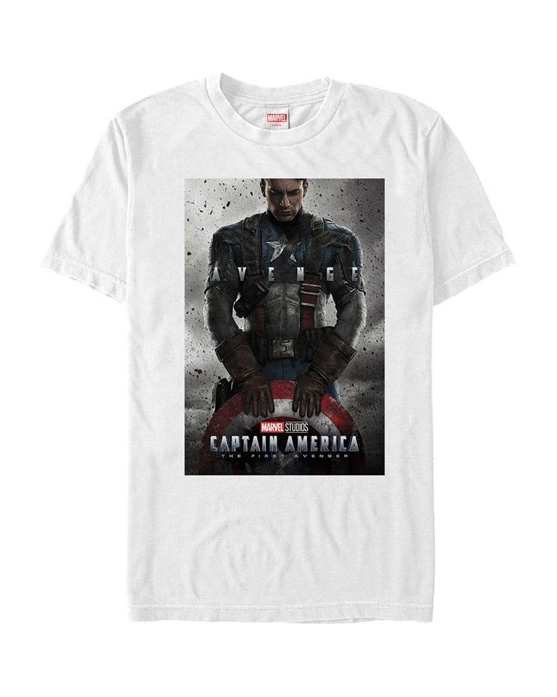 Marvel Men's Captain America The First Avenger Short Sleeve T-Shirt White $17.50 T-Shirts