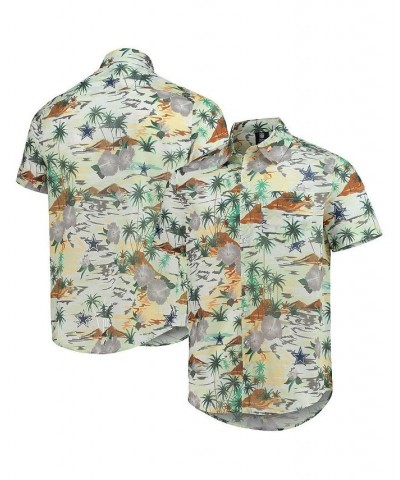 Men's Tan Dallas Cowboys Paradise Floral Button-Up Shirt $40.80 Shirts