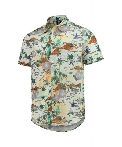 Men's Tan Dallas Cowboys Paradise Floral Button-Up Shirt $40.80 Shirts