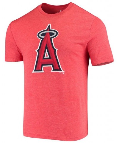 Men's Red Los Angeles Angels Weathered Official Logo Tri-Blend T-shirt $23.39 T-Shirts