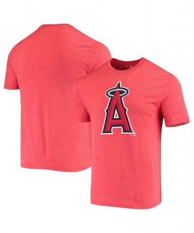 Men's Red Los Angeles Angels Weathered Official Logo Tri-Blend T-shirt $23.39 T-Shirts