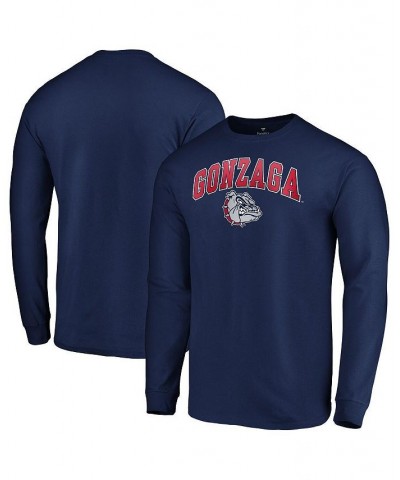 Men's Branded Navy Gonzaga Bulldogs Campus Long Sleeve T-shirt $14.81 T-Shirts