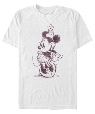 Men's Sketchy Minnie Short Sleeve T-Shirt White $14.35 T-Shirts