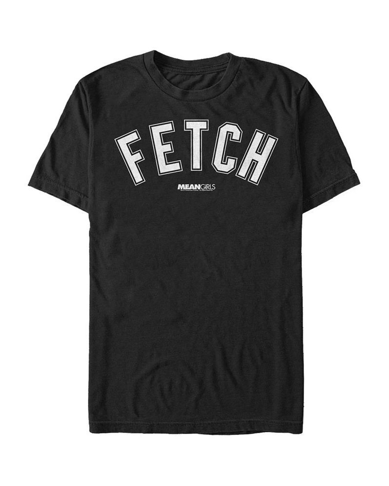 Men's Collegiate Print Fetch Short Sleeve T- shirt Black $16.10 T-Shirts