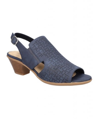 Women's Zelma Heeled Sandals Navy $30.00 Shoes