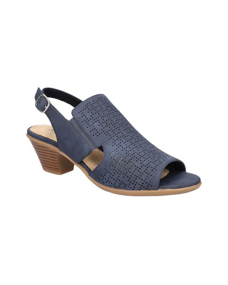 Women's Zelma Heeled Sandals Navy $30.00 Shoes