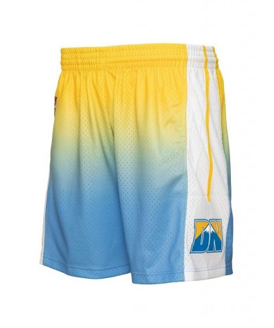 Men's Yellow and Blue Denver Nuggets 2006/07 Hardwood Classics Fadeaway Reload 3.0 Swingman Shorts $49.49 Shorts