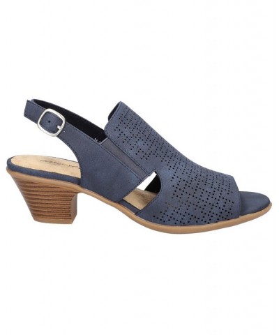 Women's Zelma Heeled Sandals Navy $30.00 Shoes