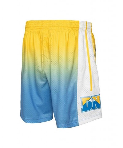 Men's Yellow and Blue Denver Nuggets 2006/07 Hardwood Classics Fadeaway Reload 3.0 Swingman Shorts $49.49 Shorts