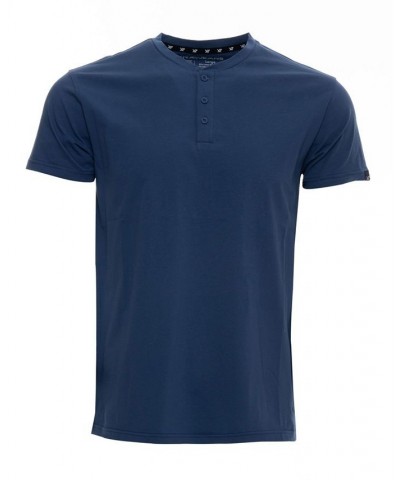 Men's Basic Henley Neck Short Sleeve T-shirt PD21 $17.39 T-Shirts