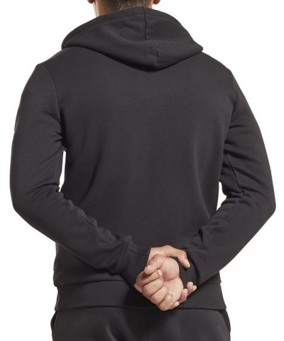 Men's Identity Fleece Chest Logo Full-Zip Hoodie Black $28.05 Sweatshirt