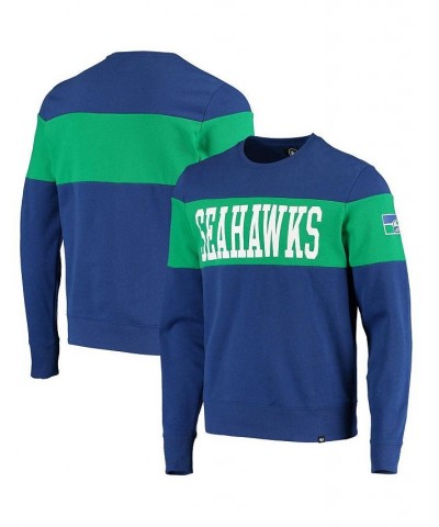 Men's Royal Seattle Seahawks Interstate Throwback Sweatshirt $27.26 Sweatshirt