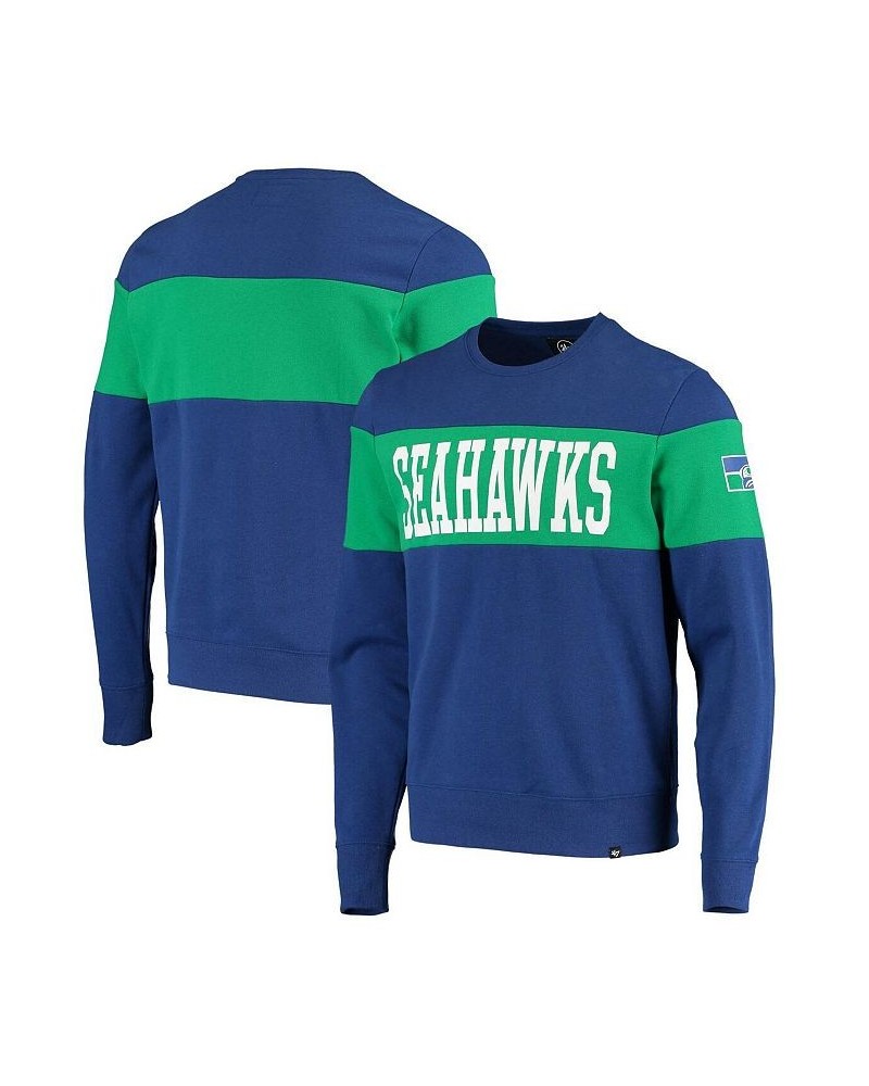 Men's Royal Seattle Seahawks Interstate Throwback Sweatshirt $27.26 Sweatshirt