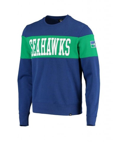 Men's Royal Seattle Seahawks Interstate Throwback Sweatshirt $27.26 Sweatshirt