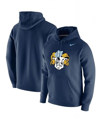 Men's Navy North Carolina Tar Heels Vintage-Like School Logo Pullover Hoodie $46.74 Sweatshirt