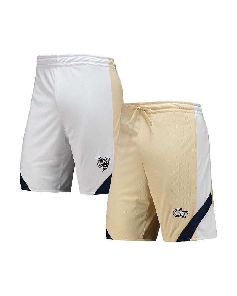 Men's Gold, White Georgia Tech Yellow Jackets Am I Wrong Reversible Shorts $18.40 Shorts