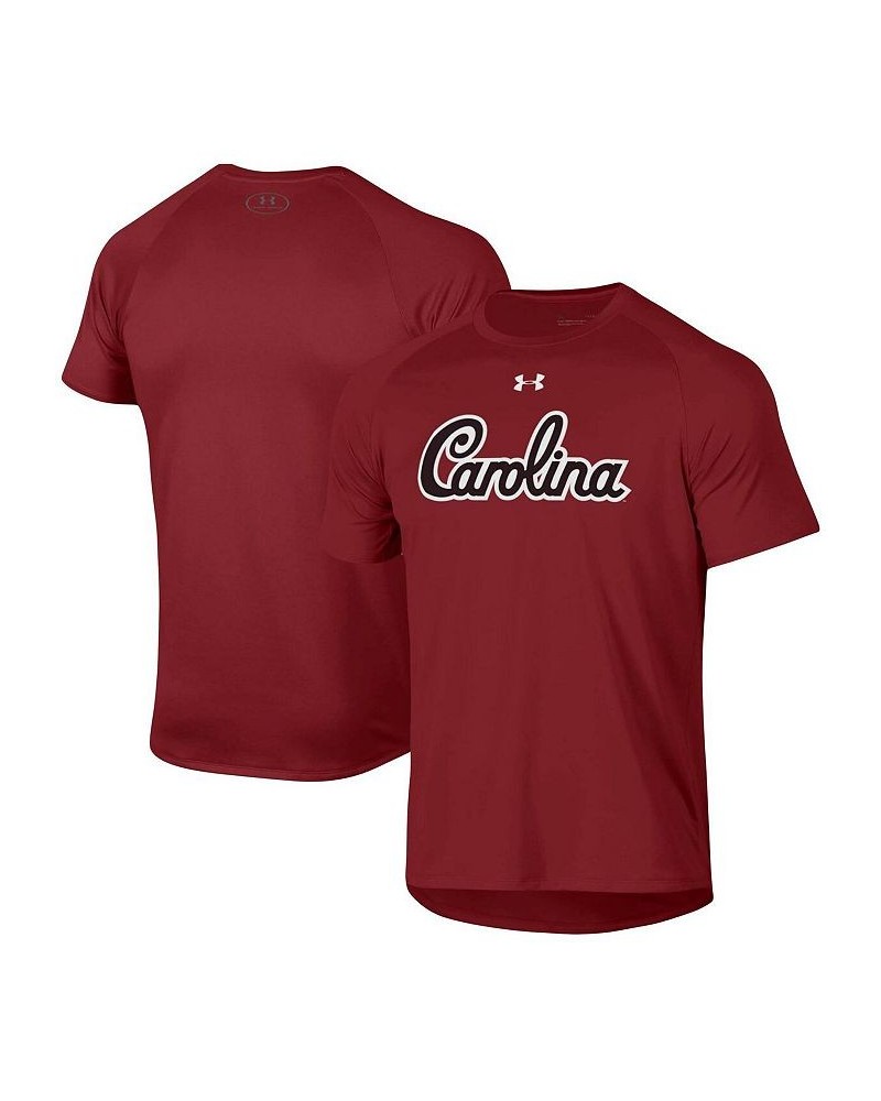 Men's Garnet South Carolina Gamecocks School Logo Tech 2.0 Performance Raglan T-shirt $28.99 T-Shirts