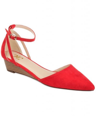 Women's Arkie Sliver Wedges Red $35.20 Shoes