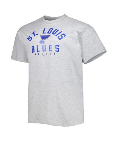 Men's Black, Heather Gray St. Louis Blues Big and Tall Two-Pack T-shirt Set $36.80 T-Shirts