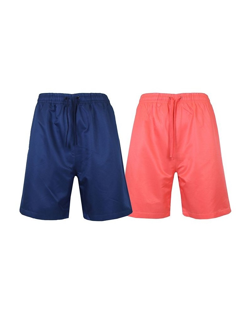 Men's 7" Performance Active Workout Training Shorts, Pack of 2 Navy and Salmon $23.78 Shorts