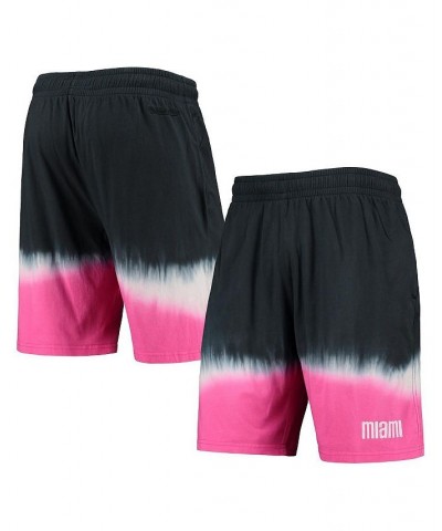 Men's Black and Pink Miami Heat Hardwood Classic Authentic Shorts $34.31 Shorts