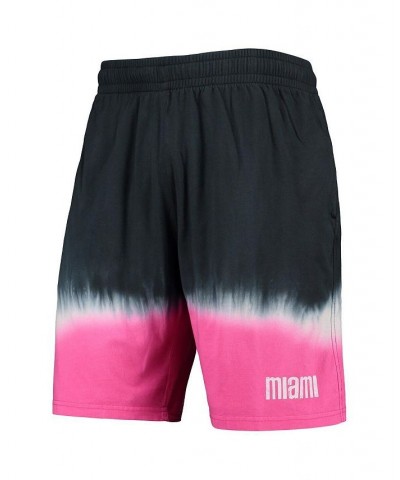 Men's Black and Pink Miami Heat Hardwood Classic Authentic Shorts $34.31 Shorts