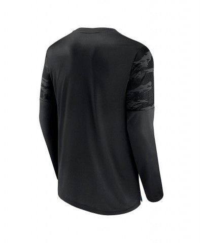 Men's Branded Black, Blue Carolina Panthers Square Off Long Sleeve T-shirt $19.20 T-Shirts