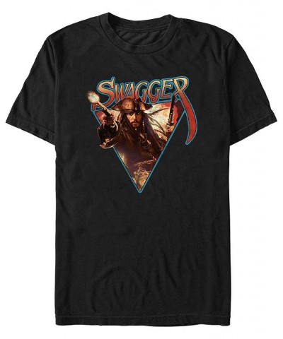 Men's Pirates of The Caribbean Swagger Short Sleeve T-shirt Black $18.54 T-Shirts