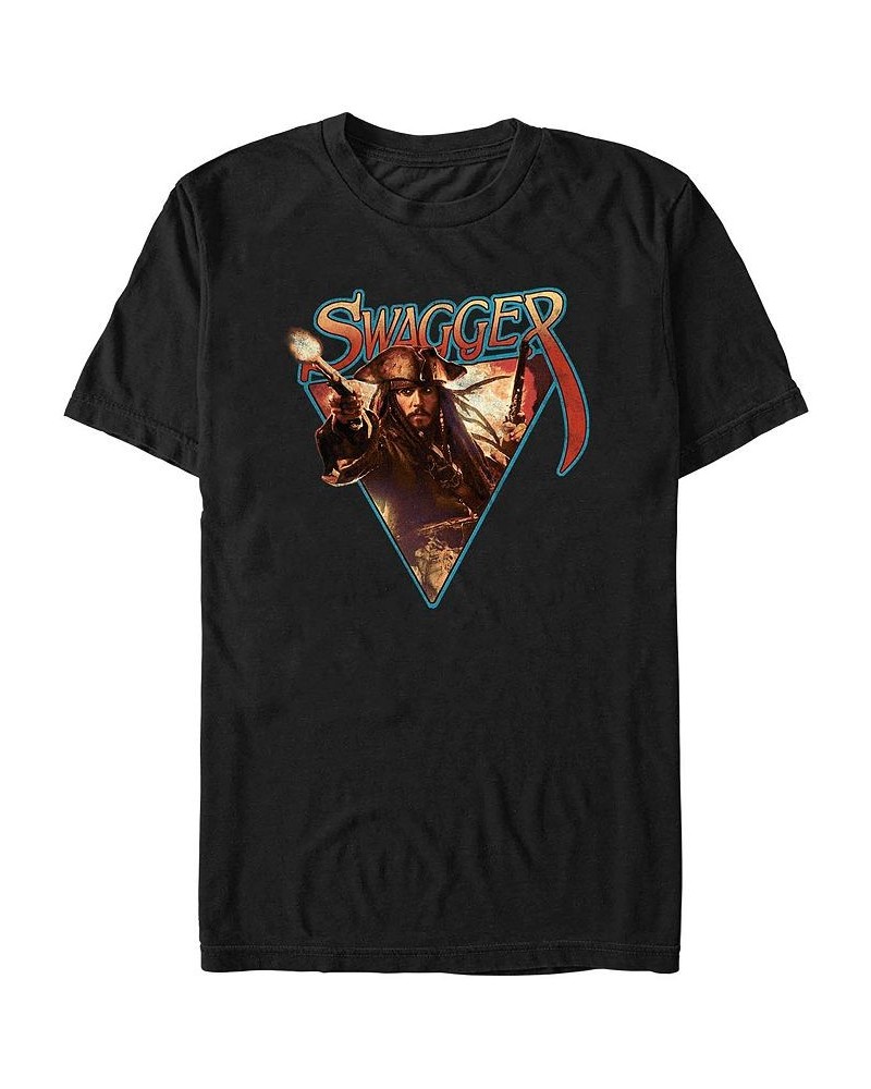 Men's Pirates of The Caribbean Swagger Short Sleeve T-shirt Black $18.54 T-Shirts