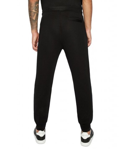 Men's Basics by Armani Logo Patch Fleece Sweatpants Black $45.00 Pants