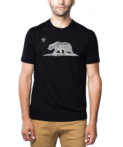 Mens Premium Blend Word Art T-Shirt - California Bear Black $22.05 T-Shirts