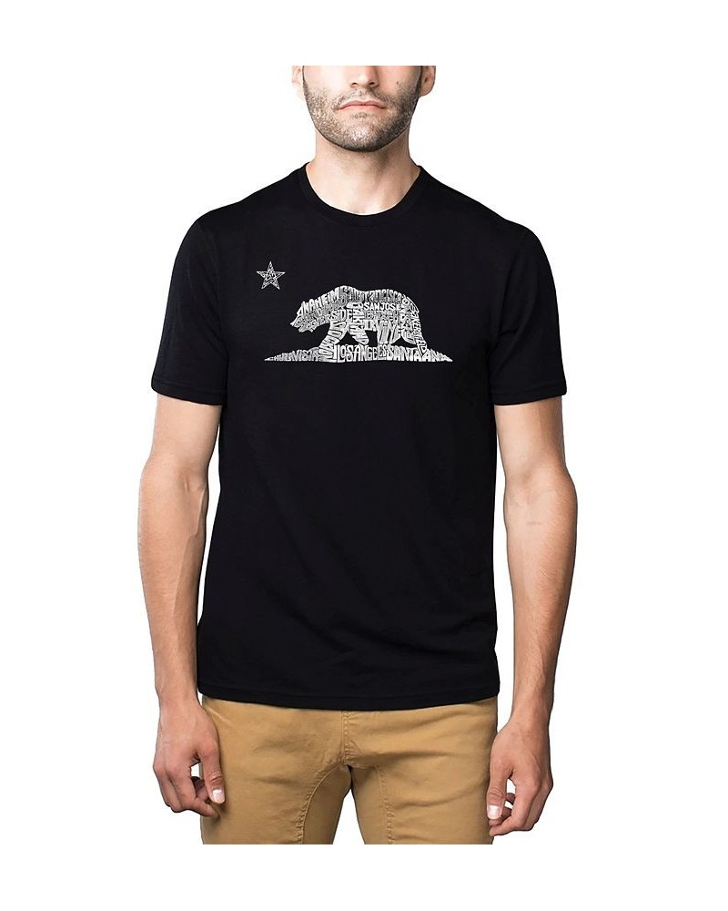 Mens Premium Blend Word Art T-Shirt - California Bear Black $22.05 T-Shirts