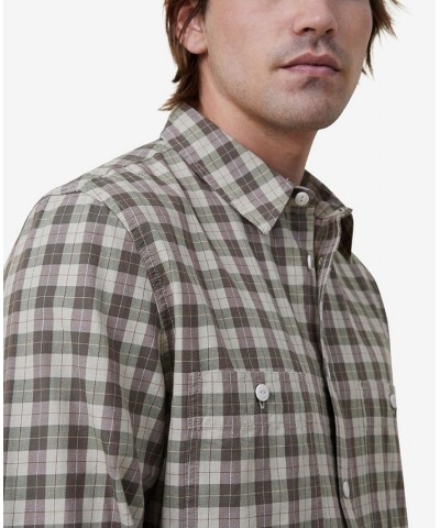 Men's Brooklyn Long Sleeve Shirt Brown $38.49 Shirts