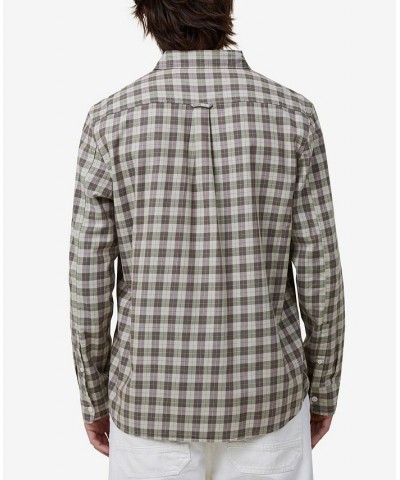 Men's Brooklyn Long Sleeve Shirt Brown $38.49 Shirts