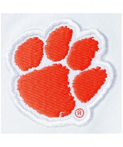 Men's White Clemson Tigers Logo Performance Quarter-Zip Jacket $29.93 Jackets