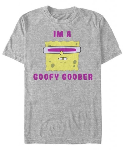 Men's Goober SpongeBob Short Sleeve Crew T-shirt Gray $14.35 T-Shirts