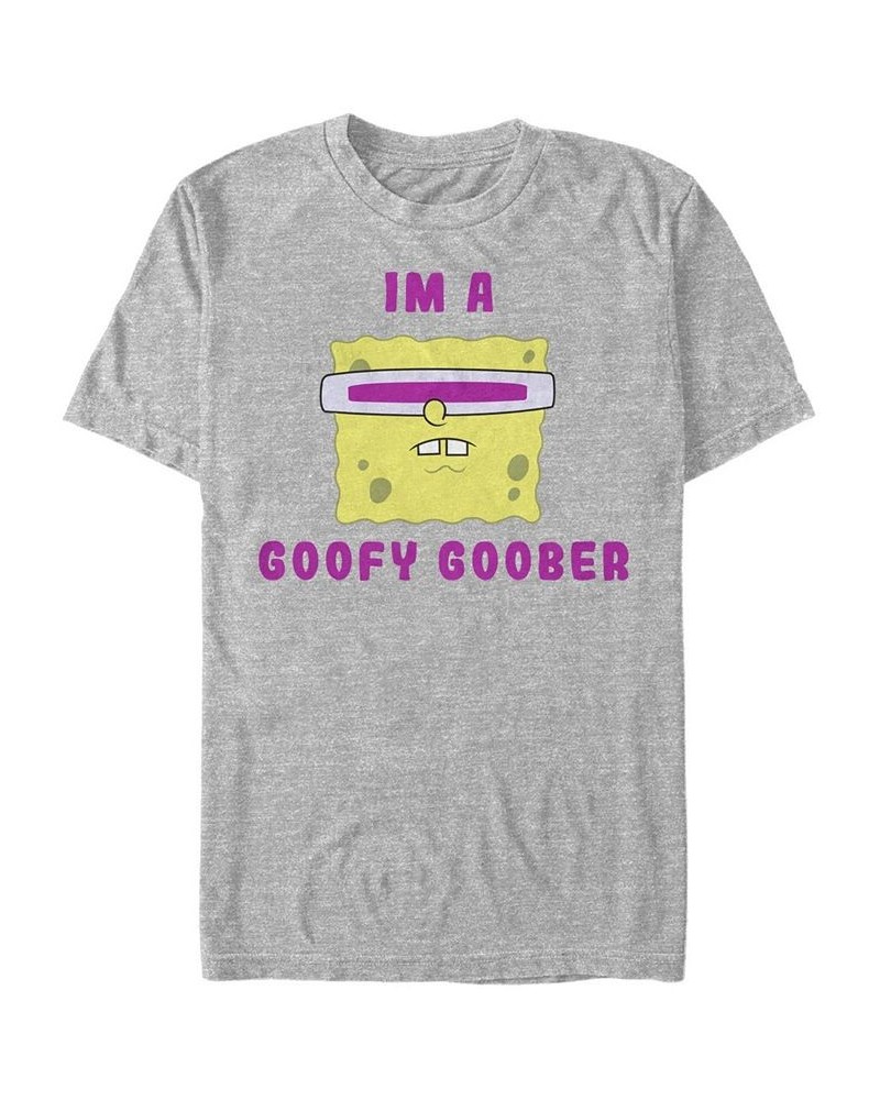 Men's Goober SpongeBob Short Sleeve Crew T-shirt Gray $14.35 T-Shirts